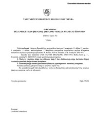 Sertifikatai, pažymėjimai ir kt.