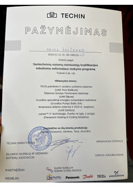 Sertifikatai, pažymėjimai ir kt.