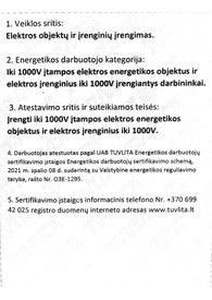 Sertifikatai, pažymėjimai ir kt.