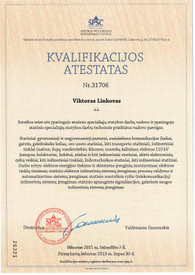 Sertifikatai, pažymėjimai ir kt.