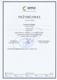 Sertifikatai, pažymėjimai ir kt.