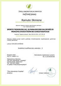 Sertifikatai, pažymėjimai ir kt.