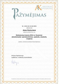 Sertifikatai, pažymėjimai ir kt.