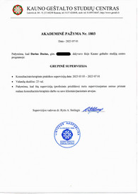 Sertifikatai, pažymėjimai ir kt.