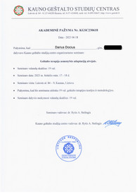 Sertifikatai, pažymėjimai ir kt.