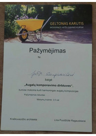 Sertifikatai, pažymėjimai ir kt.