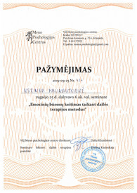 Sertifikatai, pažymėjimai ir kt.