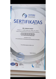 Sertifikatai, pažymėjimai ir kt.