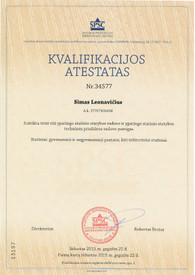 Sertifikatai, pažymėjimai ir kt.