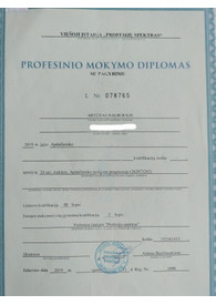 Sertifikatai, pažymėjimai ir kt.