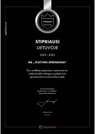 Sertifikatai, pažymėjimai ir kt.