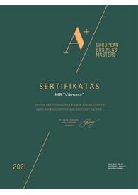Sertifikatai, pažymėjimai ir kt.