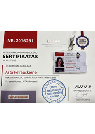 Sertifikatai, pažymėjimai ir kt.