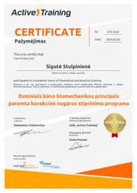 Sertifikatai, pažymėjimai ir kt.