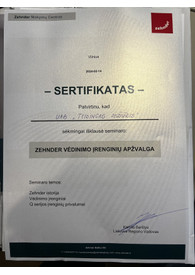 Sertifikatai, pažymėjimai ir kt.