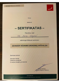 Sertifikatai, pažymėjimai ir kt.