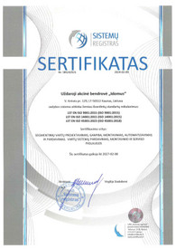 Sertifikatai, pažymėjimai ir kt.