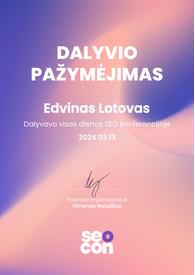 Sertifikatai, pažymėjimai ir kt.