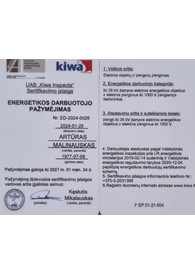 Sertifikatai, pažymėjimai ir kt.