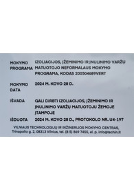 Sertifikatai, pažymėjimai ir kt.