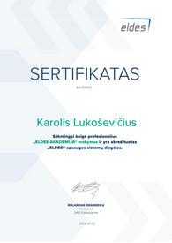 Sertifikatai, pažymėjimai ir kt.