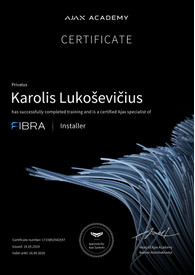 Sertifikatai, pažymėjimai ir kt.