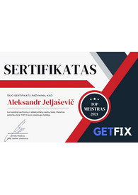 Sertifikatai, pažymėjimai ir kt.