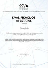 Sertifikatai, pažymėjimai ir kt.
