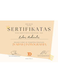 Sertifikatai, pažymėjimai ir kt.