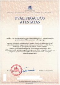 Sertifikatai, pažymėjimai ir kt.