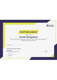 Sertifikatai, pažymėjimai ir kt.
