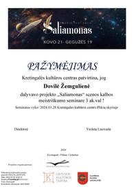 Sertifikatai, pažymėjimai ir kt.