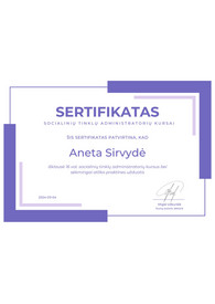 Sertifikatai, pažymėjimai ir kt.