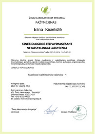 Sertifikatai, pažymėjimai ir kt.