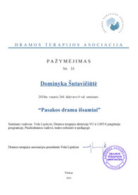 Sertifikatai, pažymėjimai ir kt.