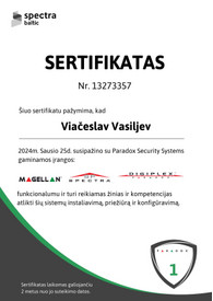 Sertifikatai, pažymėjimai ir kt.
