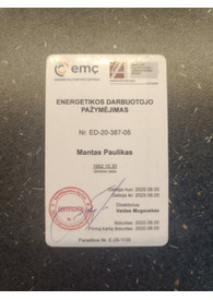 Sertifikatai, pažymėjimai ir kt.