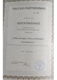Sertifikatai, pažymėjimai ir kt.