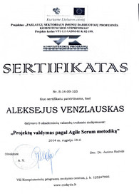 Sertifikatai, pažymėjimai ir kt.
