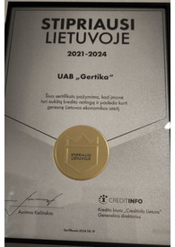 Sertifikatai, pažymėjimai ir kt.
