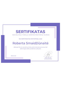 Sertifikatai, pažymėjimai ir kt.