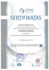 Sertifikatai, pažymėjimai ir kt.