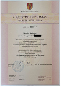 Sertifikatai, pažymėjimai ir kt.