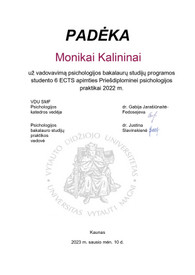 Sertifikatai, pažymėjimai ir kt.