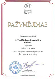 Sertifikatai, pažymėjimai ir kt.