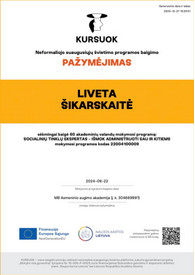 Sertifikatai, pažymėjimai ir kt.