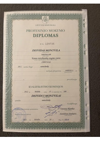 Sertifikatai, pažymėjimai ir kt.