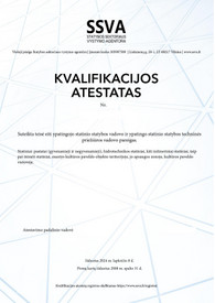 Sertifikatai, pažymėjimai ir kt.