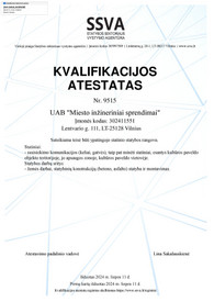 Sertifikatai, pažymėjimai ir kt.