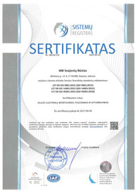 Sertifikatai, pažymėjimai ir kt.